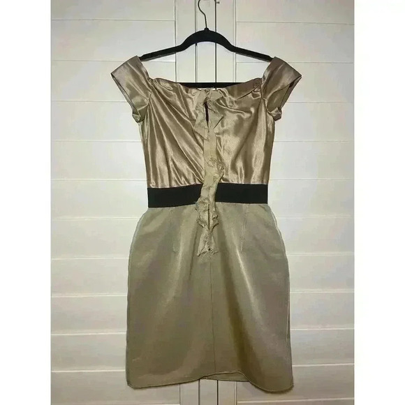 Dolce & Gabbana Off Shoulder Mini Dress 40 4 Small Silk Wool Cocktail Kardashian - Picture 5 of 12